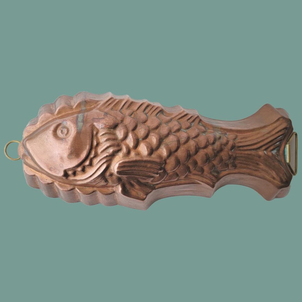 Vintage Corpal Copper Fish Food Mold made in Portugal